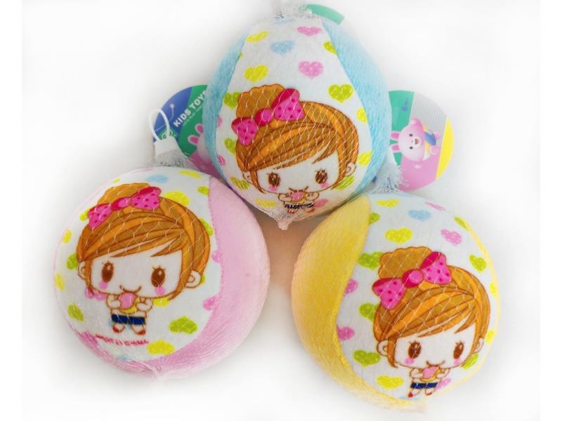 A 5-Inch Girl Bounces A Plush Ball