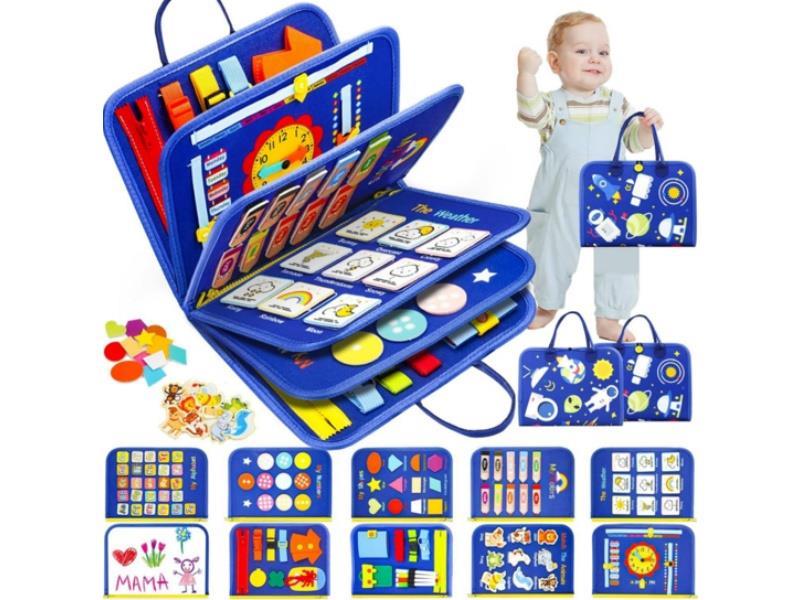 Puzzle learning felt book 12in1