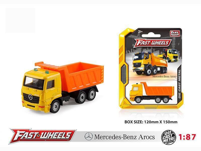 1:87 3.2-Inch Mercedes-Benz Authorized Alloy Dump Truck (Coasting Function)