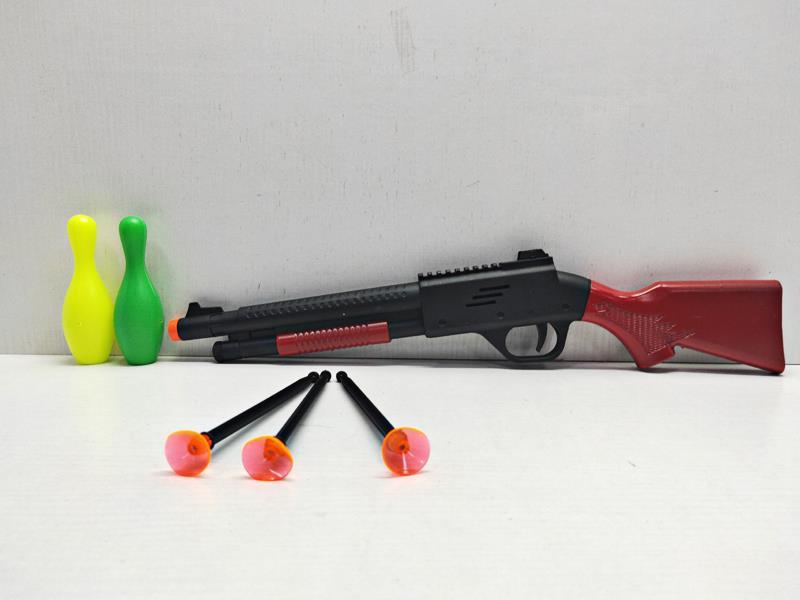 Spray Painted Needle Gun With Bowling Ball
