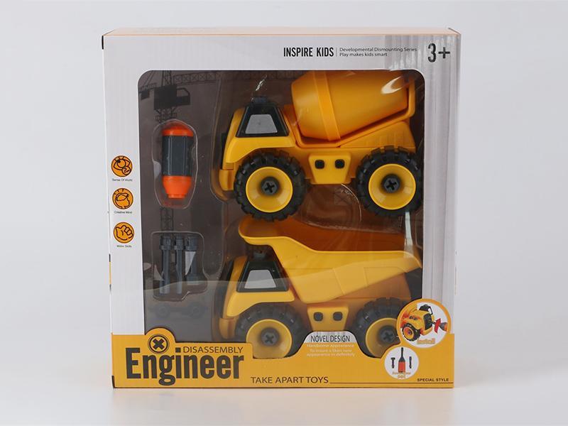 2PCS DIY  Engineering Truck