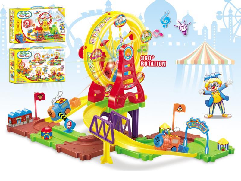 Ferris Wheel B/O Rail Train Building Blocks 43pcs