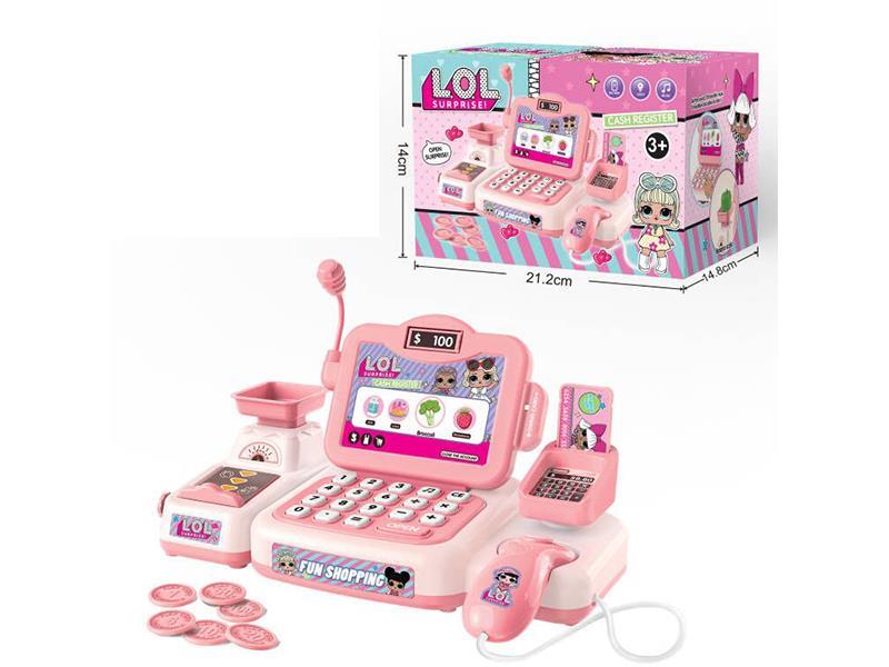Surprise Doll With Scale Desktop Cash Register