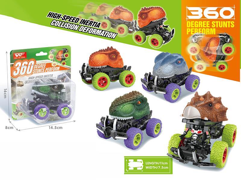 Friction Transformable 360° Stunts Perform Dinosaur Car