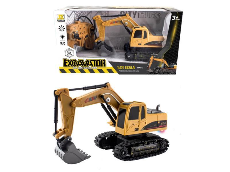 1:24 Six-Way Remote-Controlled Light Crawler Excavator, With Electricity Included