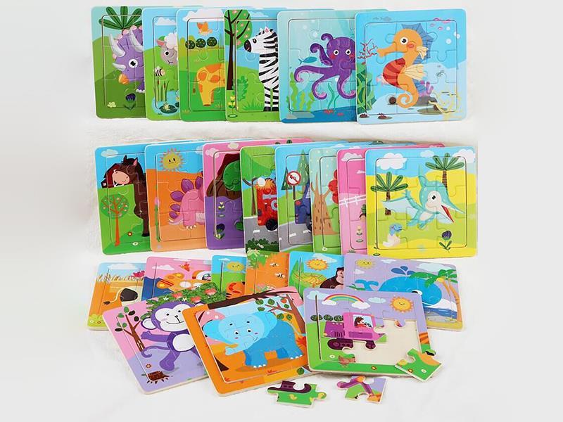 Wooden Puzzle 9pcs