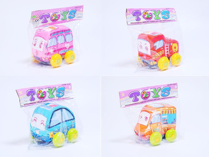 Pull Back Baby Cloth Car 1pcs