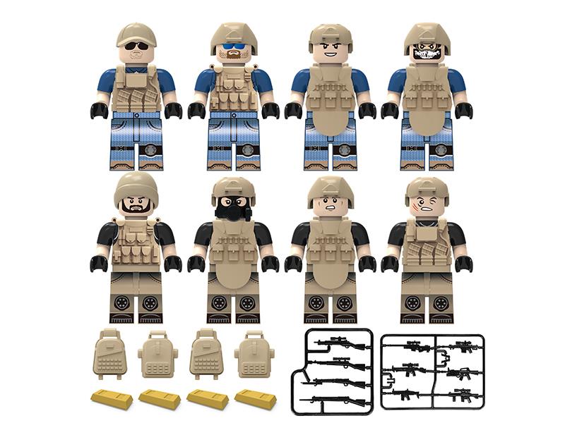 Mercenary Soldiers Building Blocks Figures Toys