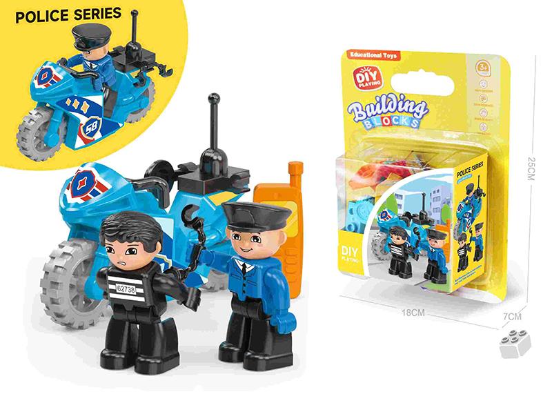 DIY Police Series Large Particle Building Blocks 10PCS