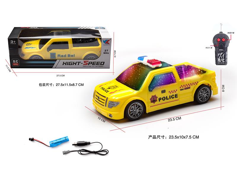 1:18 2CH Remote Control Police Car With 3D Lights
