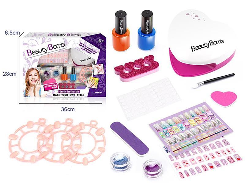 Nail Beauty Set With Electric Nail Dryer