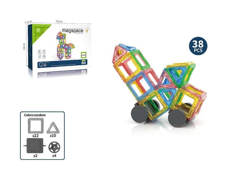 Strong Magnetic Transparent Magnetic Building Blocks 38PCS