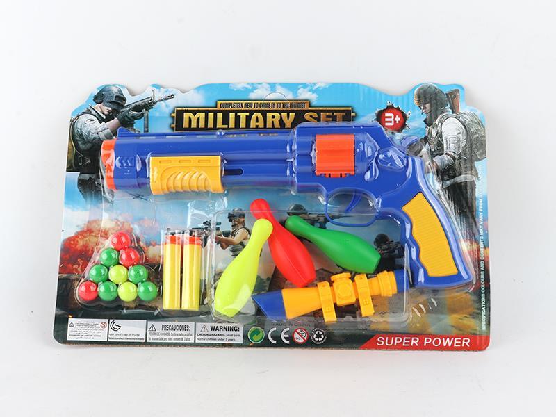 Revolver Soft Bullet Gun+Bowling Ball