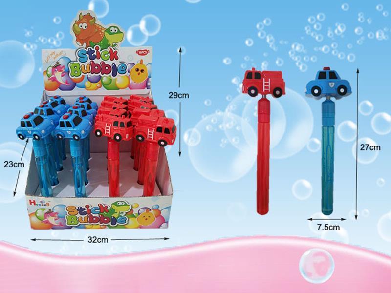 Police Car Fire Truck Bubble Sticks 75ml(16PCS)