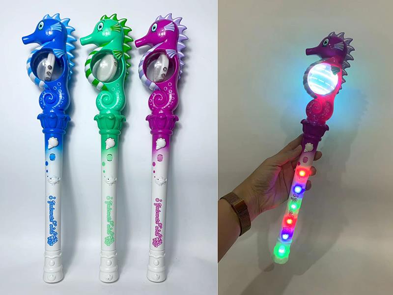 Sea Horse Rotating Flash Stick With 12 Lights And Music