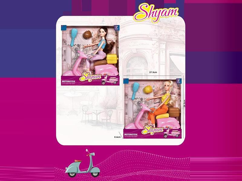 11.5-Inch Barbie With Motorcycle Set