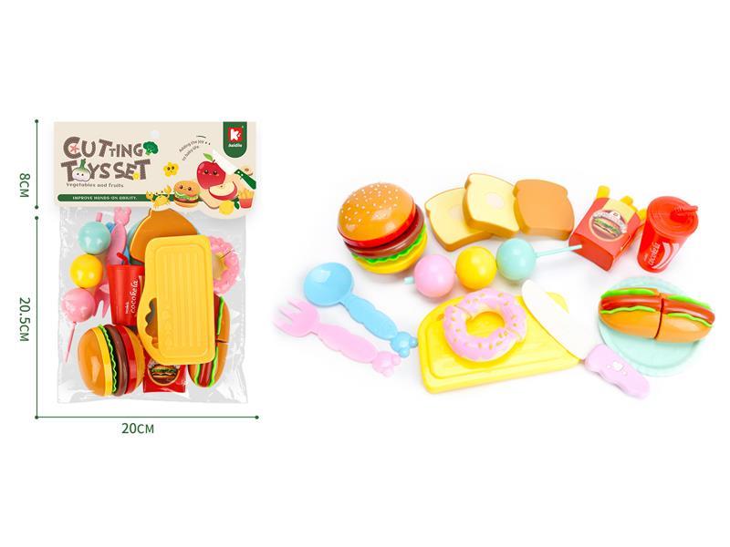Fast Food Pastry Cutting Toys 12PCS