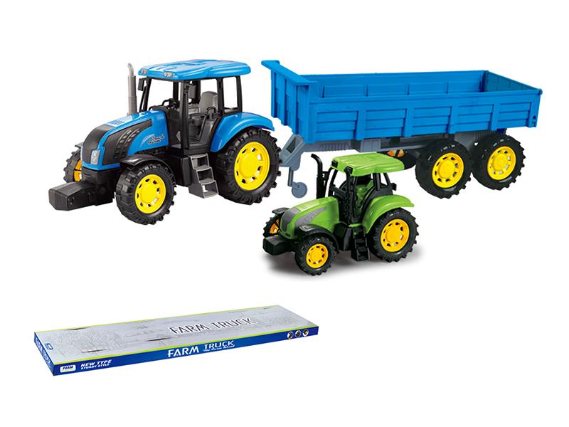 Friction Farm Tractor With Tailer