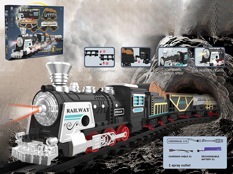 Simulated Retro Train Model Electric Steam Train Track(Charging)