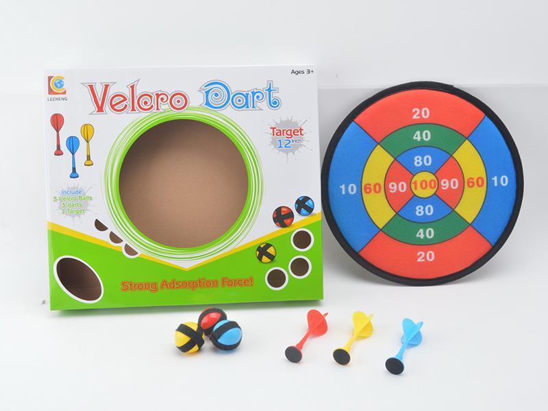3 Darts 3 Balls 30cm Velcro Dartboard