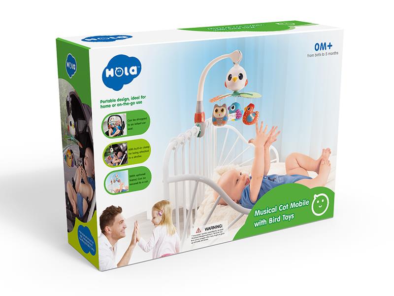 Musical Bedside Bell With Bird Toys