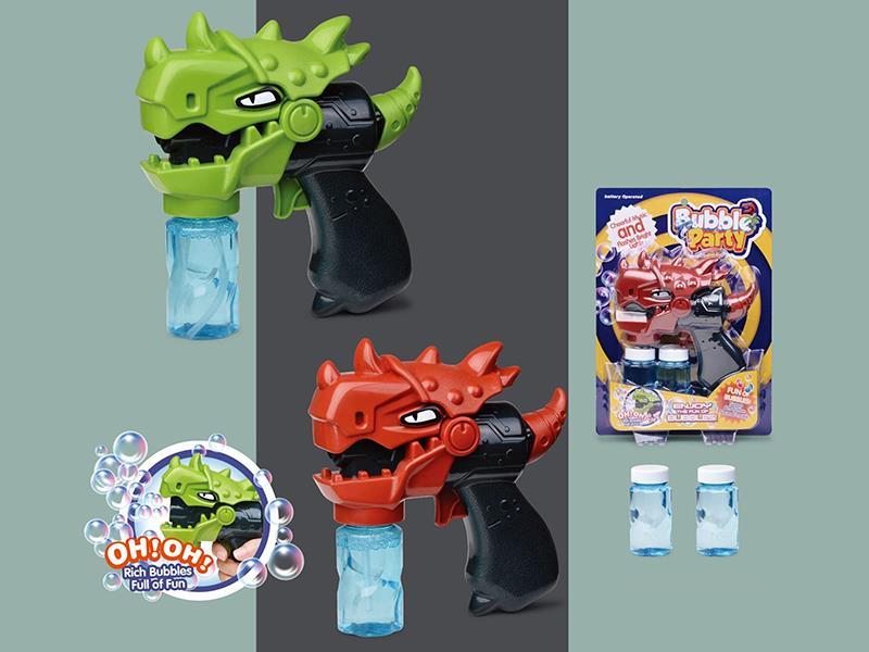 B/O Cartoon Dinosaur Bubble Gun With Light And Music