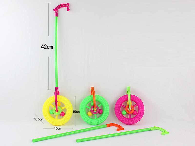 Hand Pushing Small Wheel