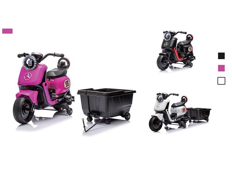 Children's Electric Motorcycle With Drag Bucket