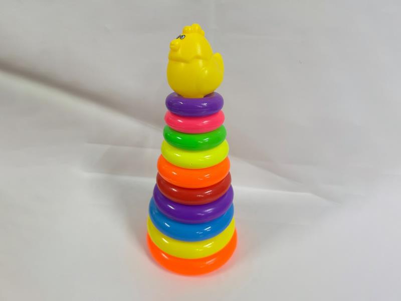 Hen Rainbow Tower Jenga Loop 10 Layers