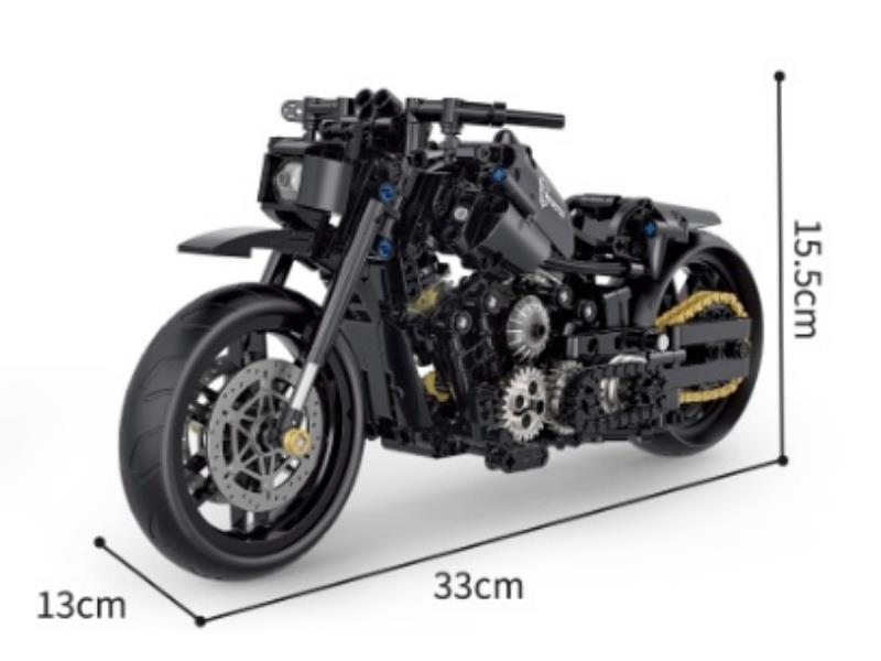 Building Blocks: 1:8 Technology Motorcycle - Halum 538 Pieces