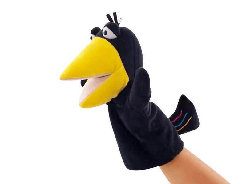 Cartoon Crow Hand Puppet Plush Doll