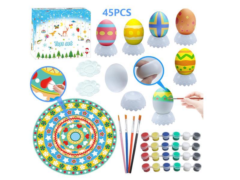 DIY Doodle Holiday Eggs Painting Game Mat 45PCS