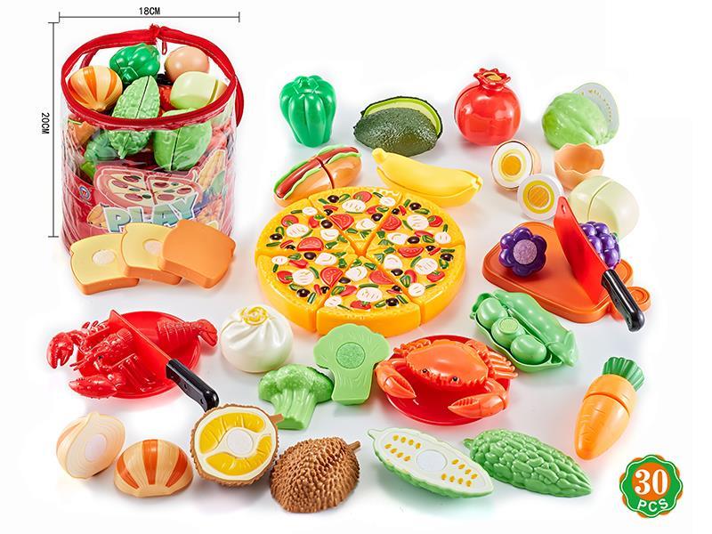 Fruit And Vegetable Food Cutting Toys 30pcs
