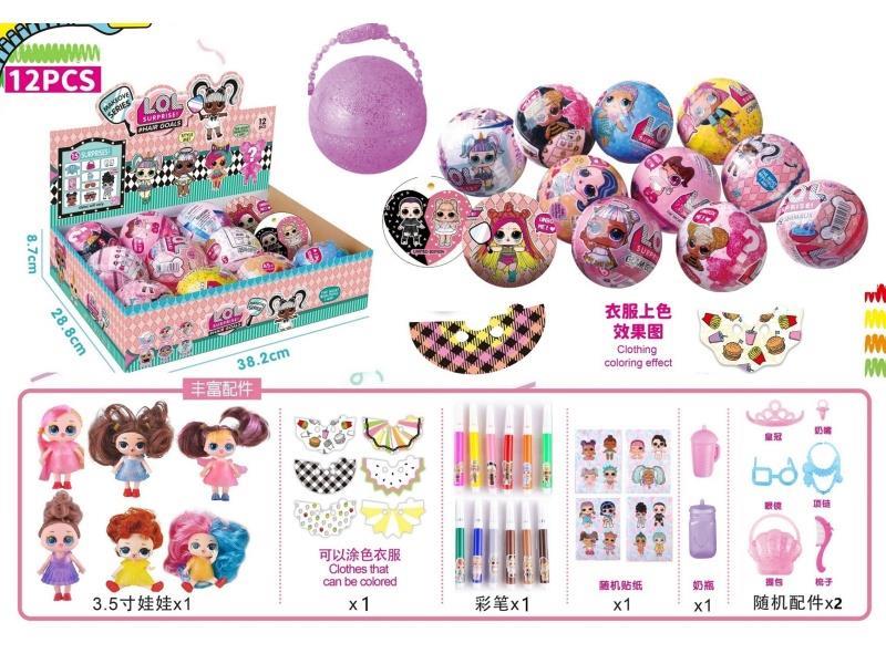Lol Surprise Doll 9.5Cm Ball (Crayon Style)