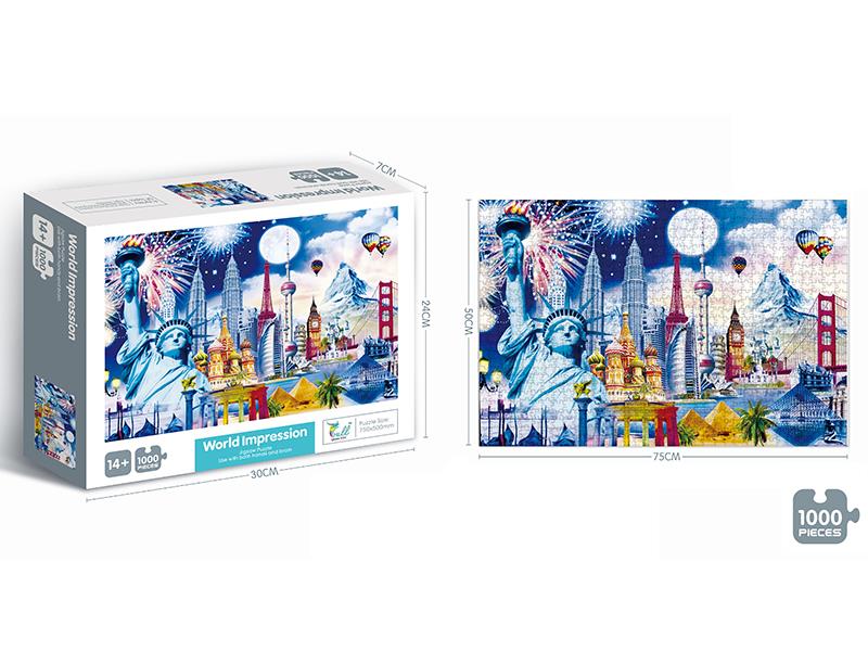 1000PCS World Impressions Puzzle