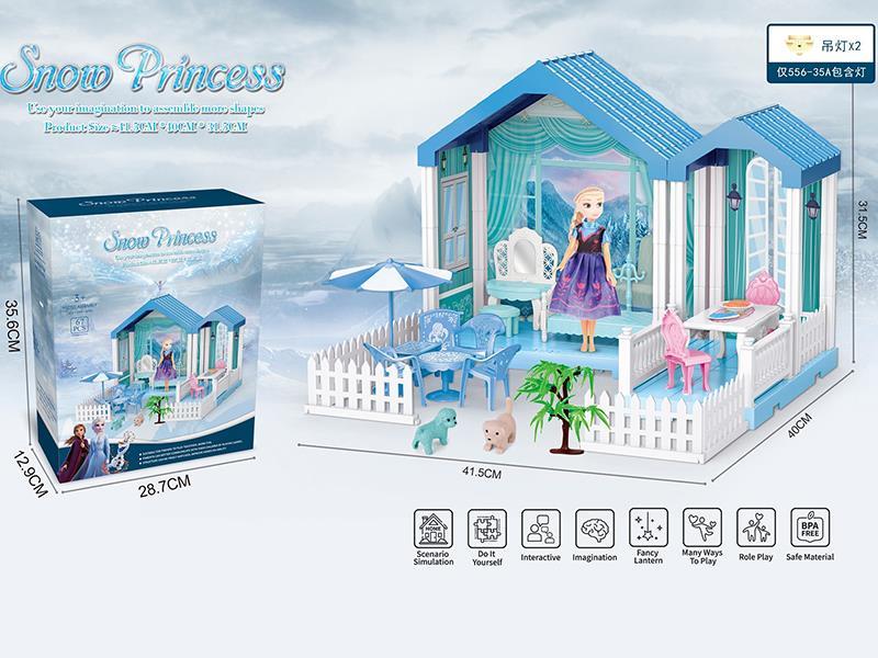 DIY Assembly Snow Princess Villa With Light