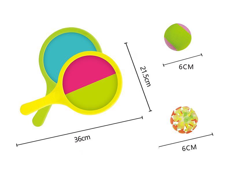 36cm Sticky Ball & Sucker Ball 2 In 1 Racket