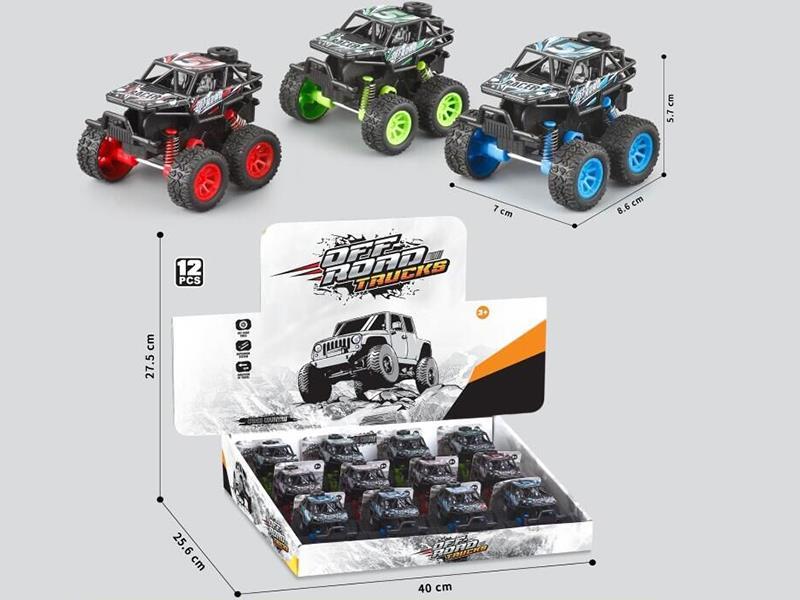 Pull Back Off-Road Vehicle 12pcs