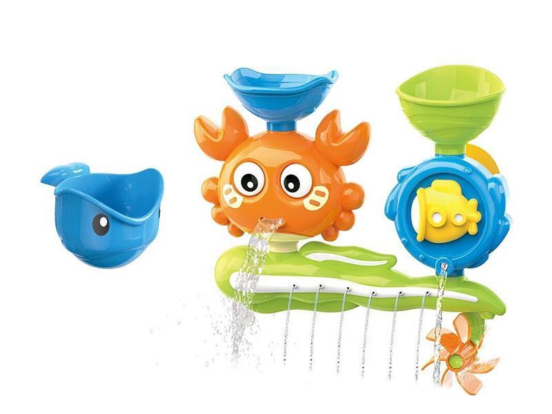 Baby Bath Water Spray Crab Spin Fun (Yellow)