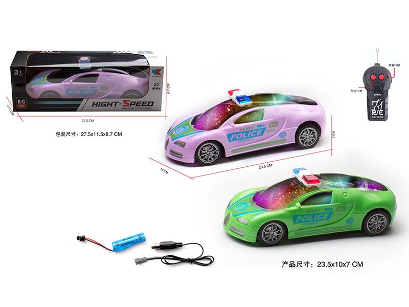 1:18 2CH Remote Control Bugatti Police Car With 3D Lights