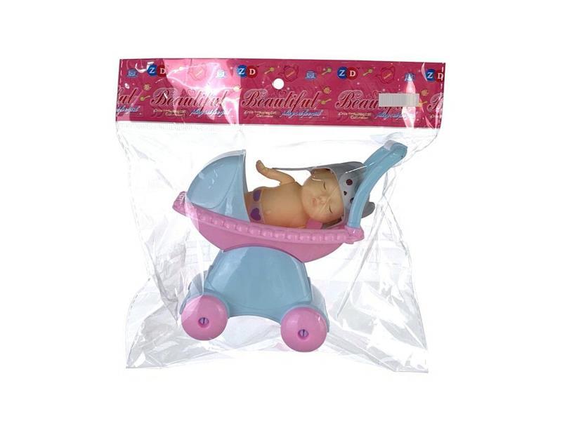 Baby Stroller+Lighting Doll