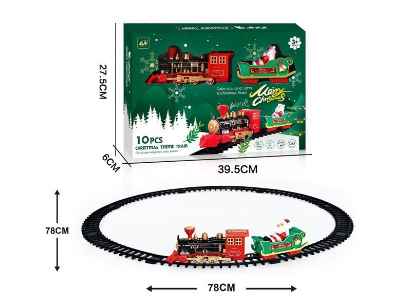 B/O Christmas Rail Train Combination With Light And Music