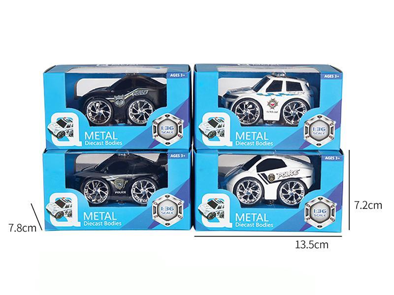 Pull Back Alloy Police Car