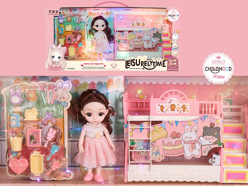16cm Fashion Doll Double-Deck Bed Set