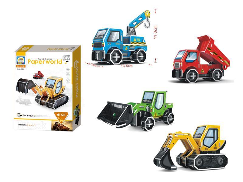 construction truck Building Block Toy（4assort ）