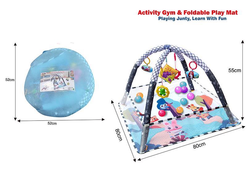 Activity Gym & Foldable Paly Mat With 20 Ocean Balls