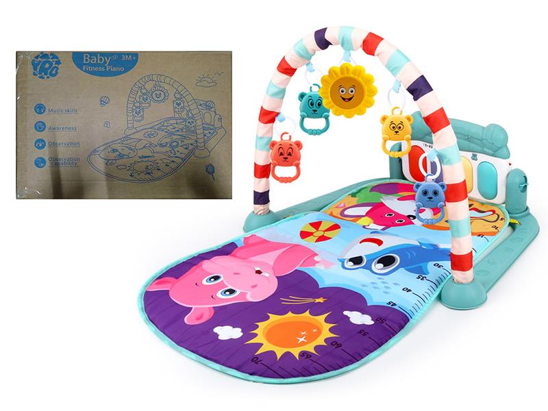 Beach Animal Theme Baby Pedal Piano Fitness Blanket(Nordic Blue)