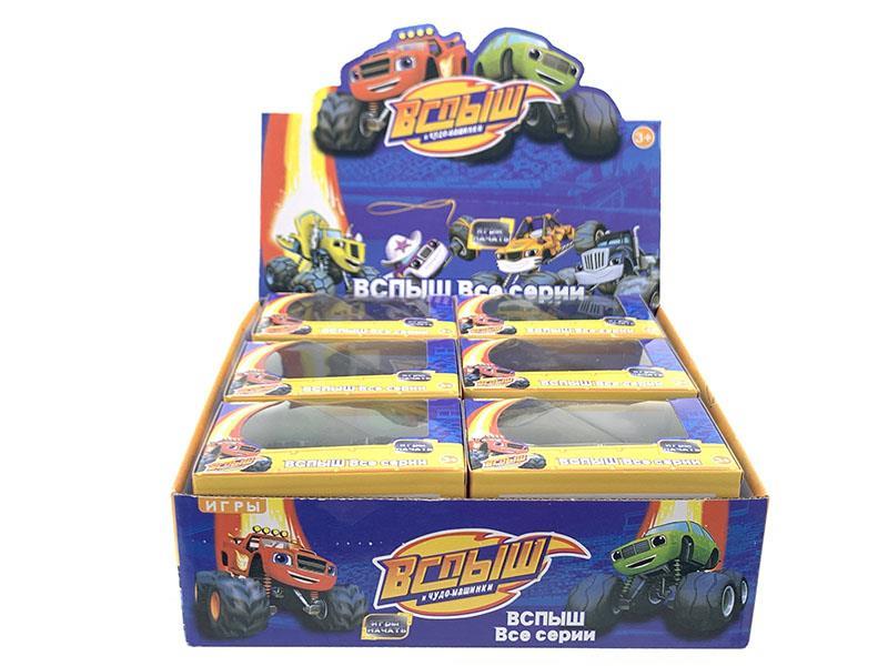 6 Mixed Sets Of Sliding Flame Monster Car Display Boxes