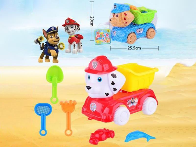 Dog Beach Toy Truck Set