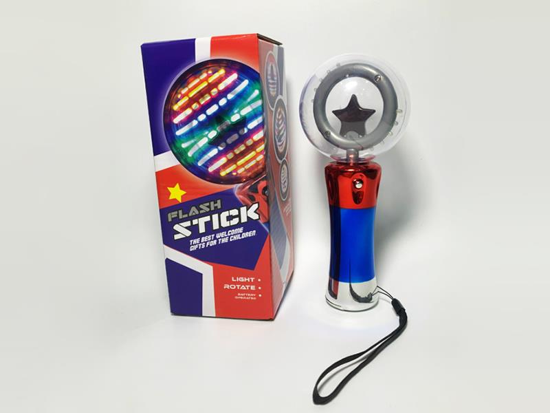 Electroplated Rotating Ball Flash Stick With 10 Lights(No Music)